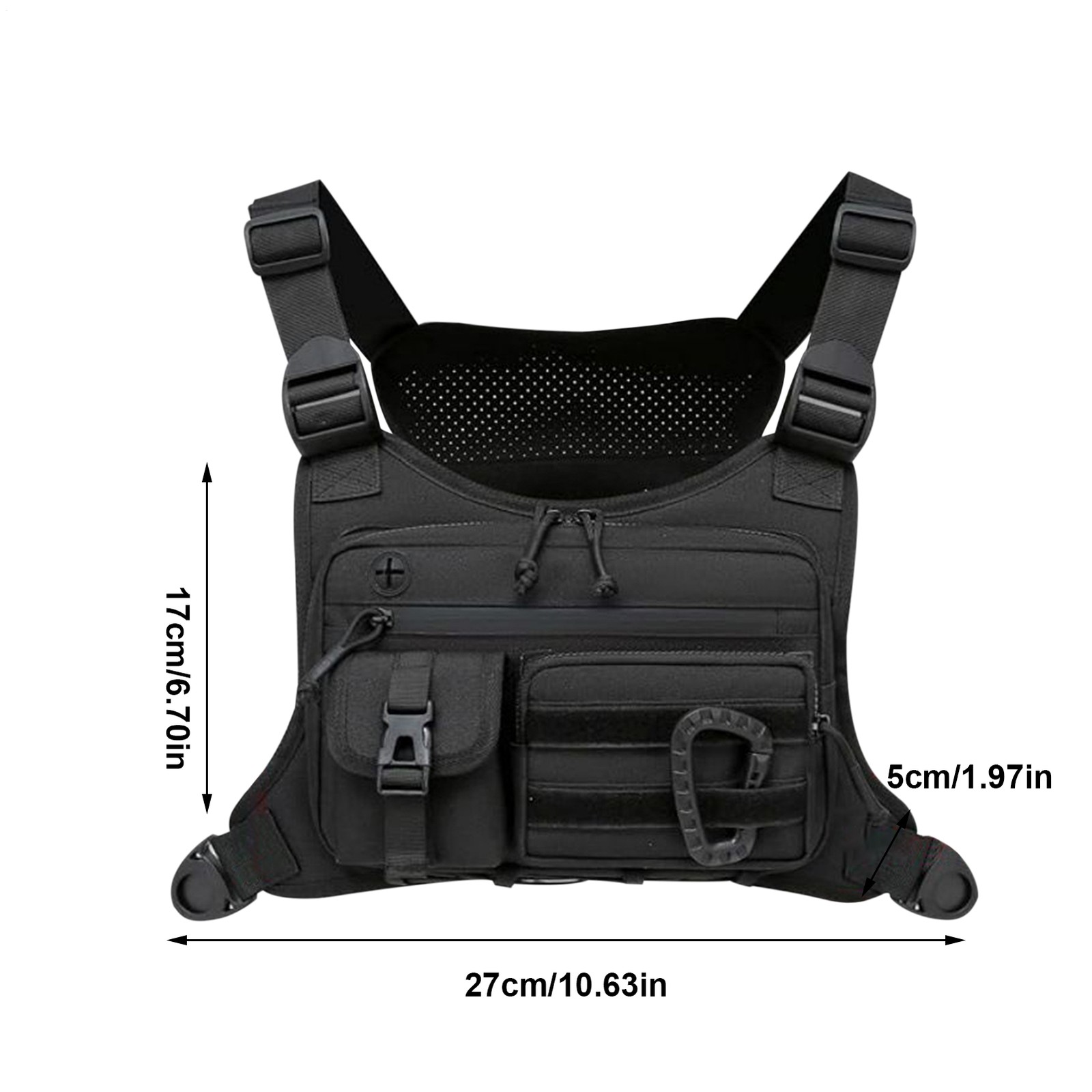 Sport Tactical Combat Chest Rig Bag Front Pouch Recon Kit Pack Protective Vest