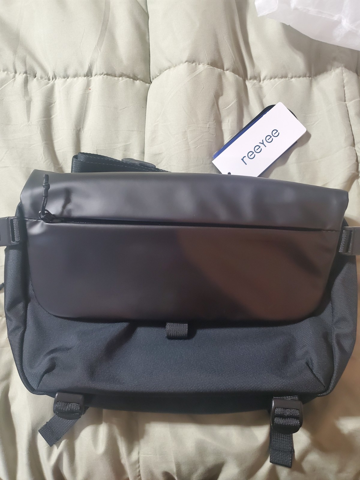 Aurora Series A6 Cordura Crossbody Bag, Black, Water Resistant, New With Tags