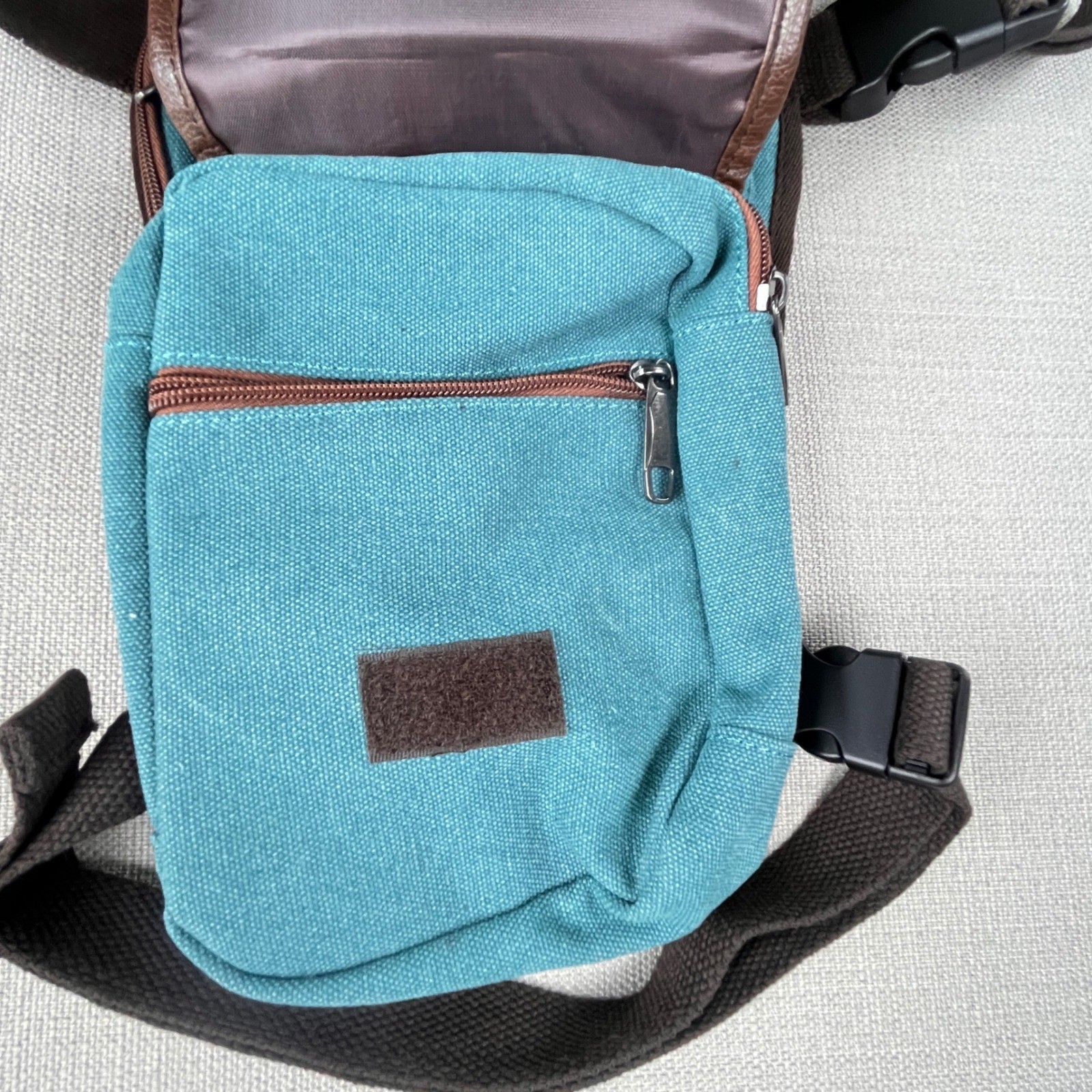 Reitertasche Drop Leg Bag Teal Canvas Tactical Waist Hip Pack Equestrian Riding