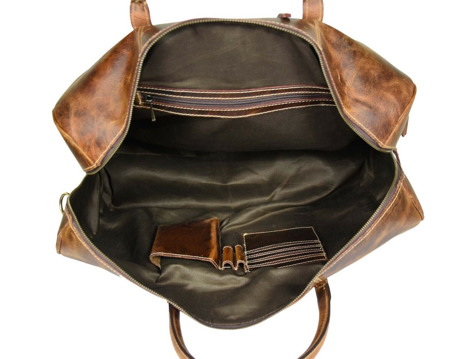 20 In Duffle Bag Buffalo Leather Holdall Travel Aircabin Carryon Hand Luggage