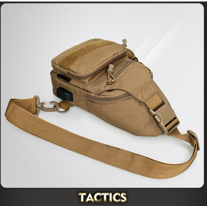 Mens Backpack Tactical Sling Shoulder Bag Molle Travel Chest Pack Outdoor Hiking