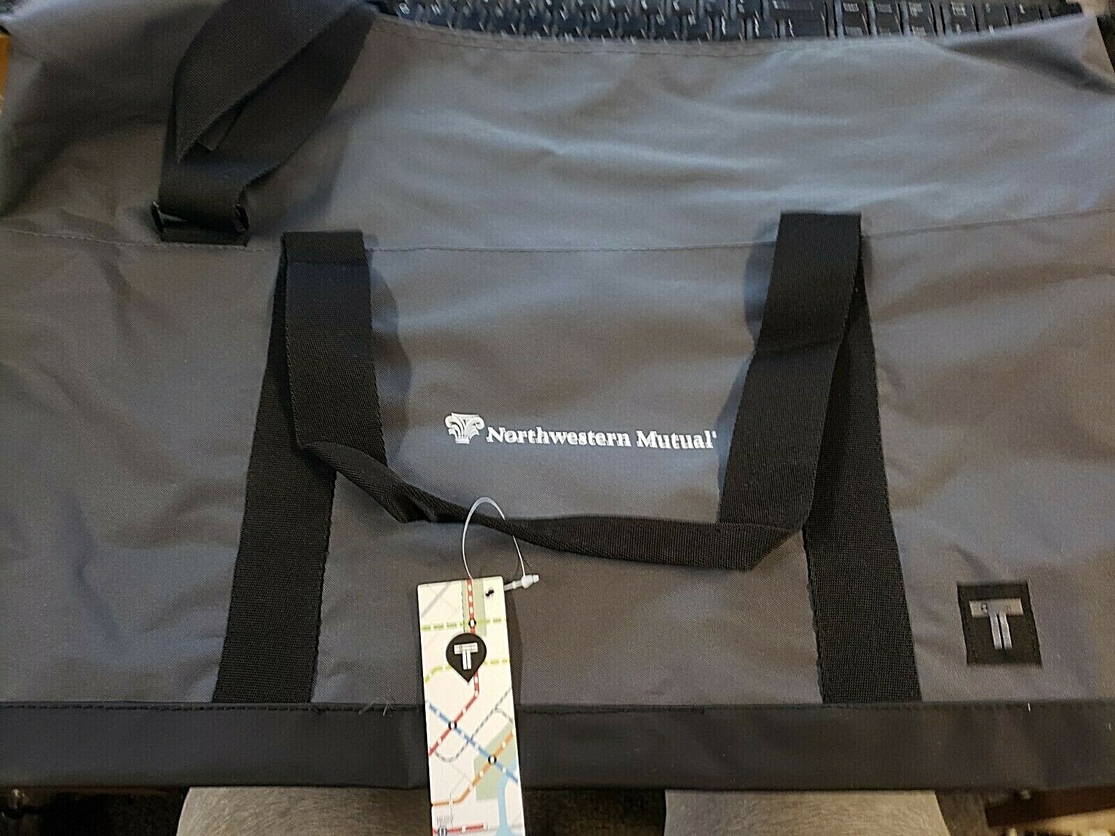 NEW Tranzip Leeds Zipper Tote Bag Northwestern Mutual Logo ~ 22 x 15 x 7