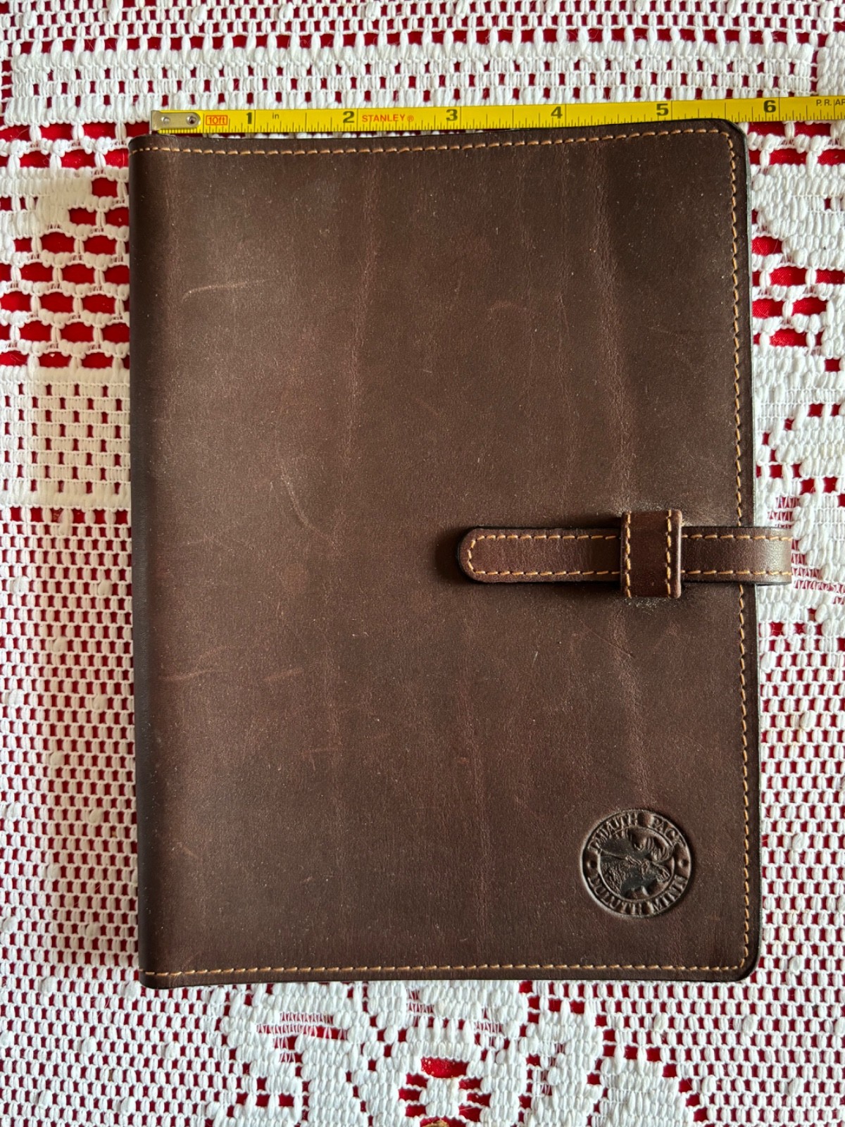 DULUTH PACK LEATHER NOTEPAD COVER MADE IN USA DULUTH MINNESOTA 8″ X 5.5″