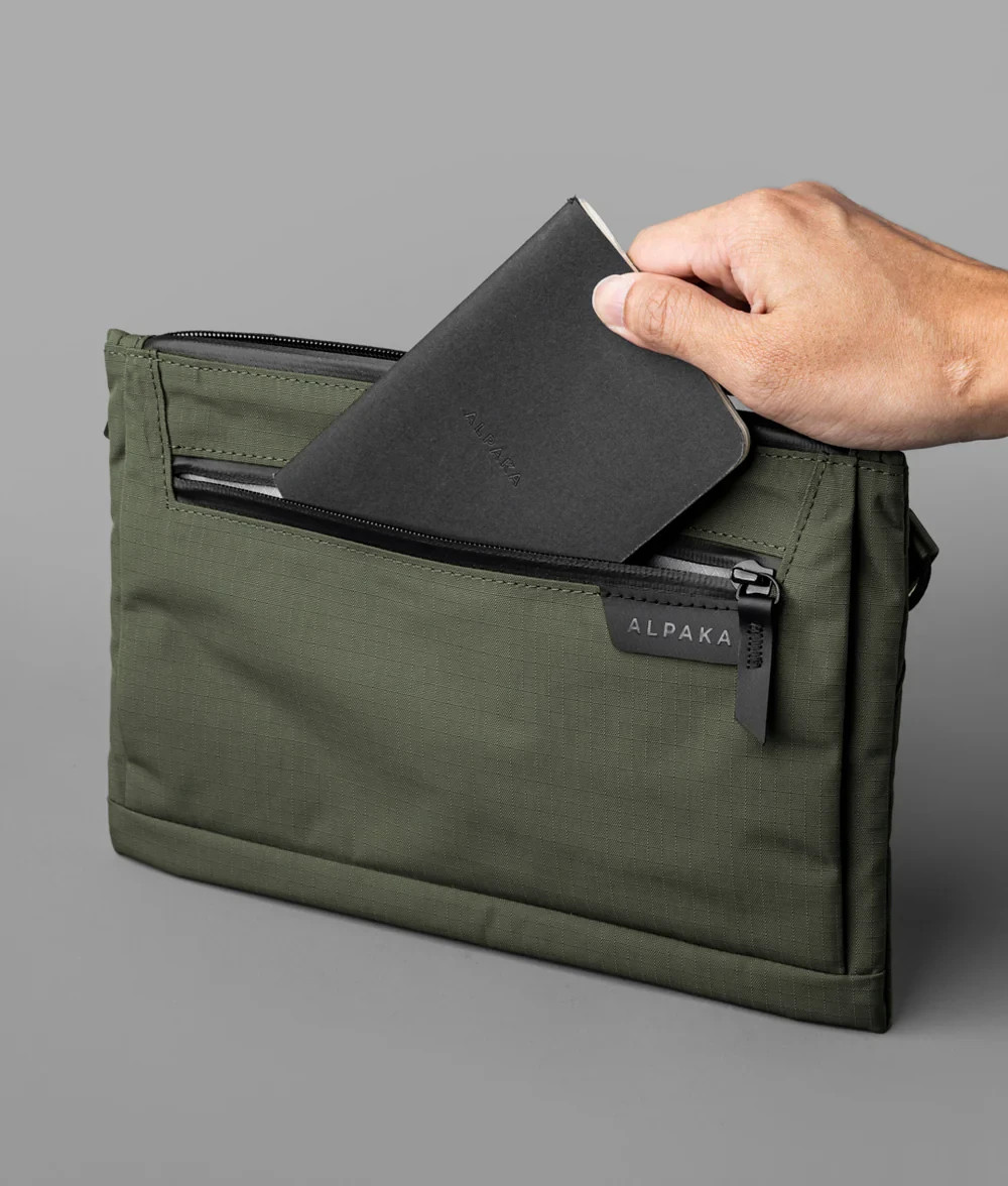 Alpaka Zip Pouch Max V2 Small Everyday EDC Carry Sling Bag – Axoflux Green – NEW