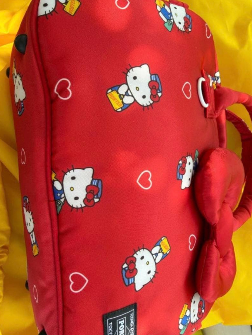 PORTER x Hello Kitty 2Way Duffel Bag Red Yoshida 90th Anniversary Japan Limited