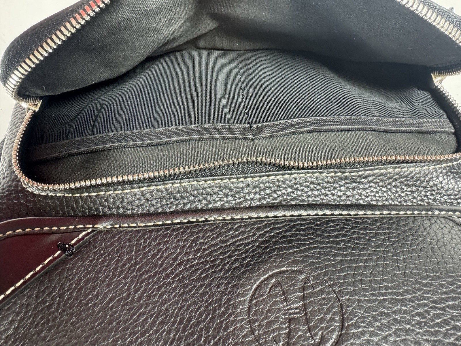 cole haan leather messenger bag Flap Over Black 15x10x3 New Without Tags (80)