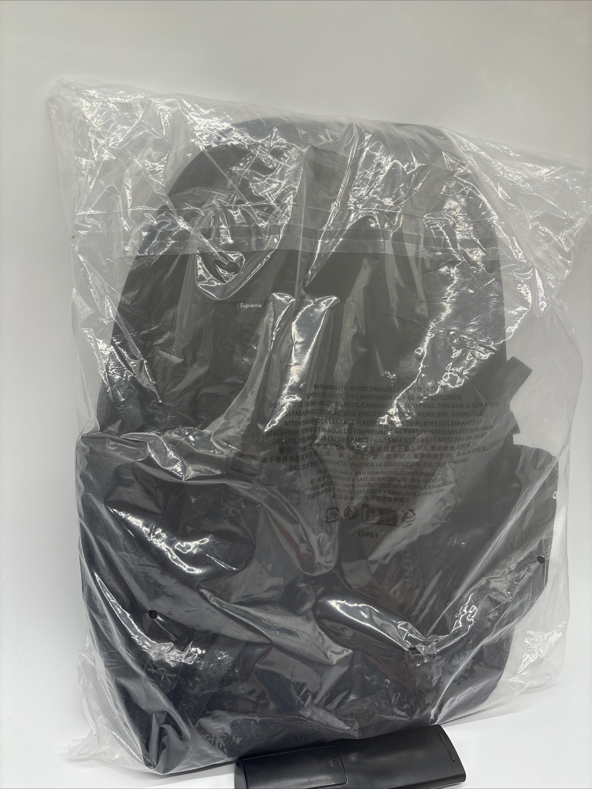 Supreme Logo Backpack (SS25)Black