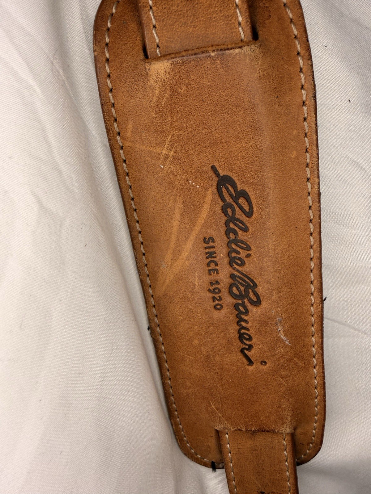Eddie Bauer Brown Messenger Bag Buckle & Zip Shoulder Strap
