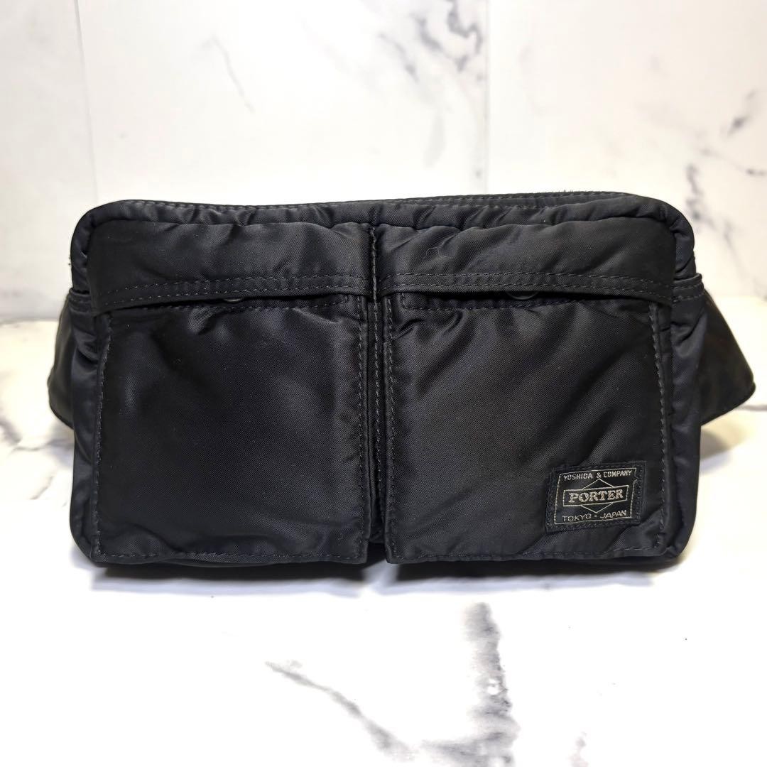 Authentic PORTER TANKER Shoulder Bag Compact Black Nylon Men’s Bag 25cmPorter