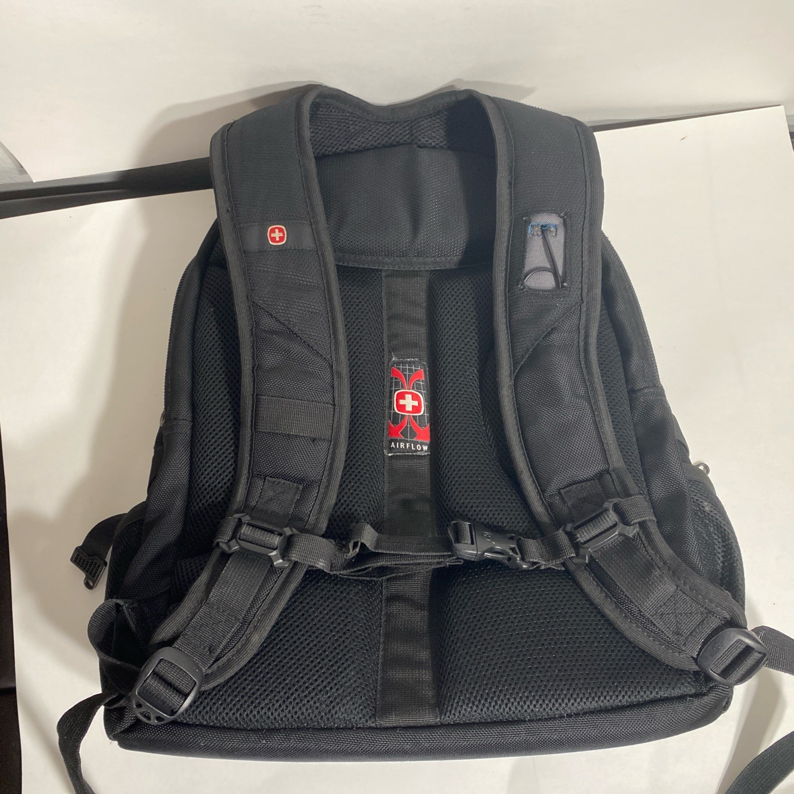 Swiss Gear Airflow Laptop Backpack Heavy Duty Travel Multi Pockets Black *READ*
