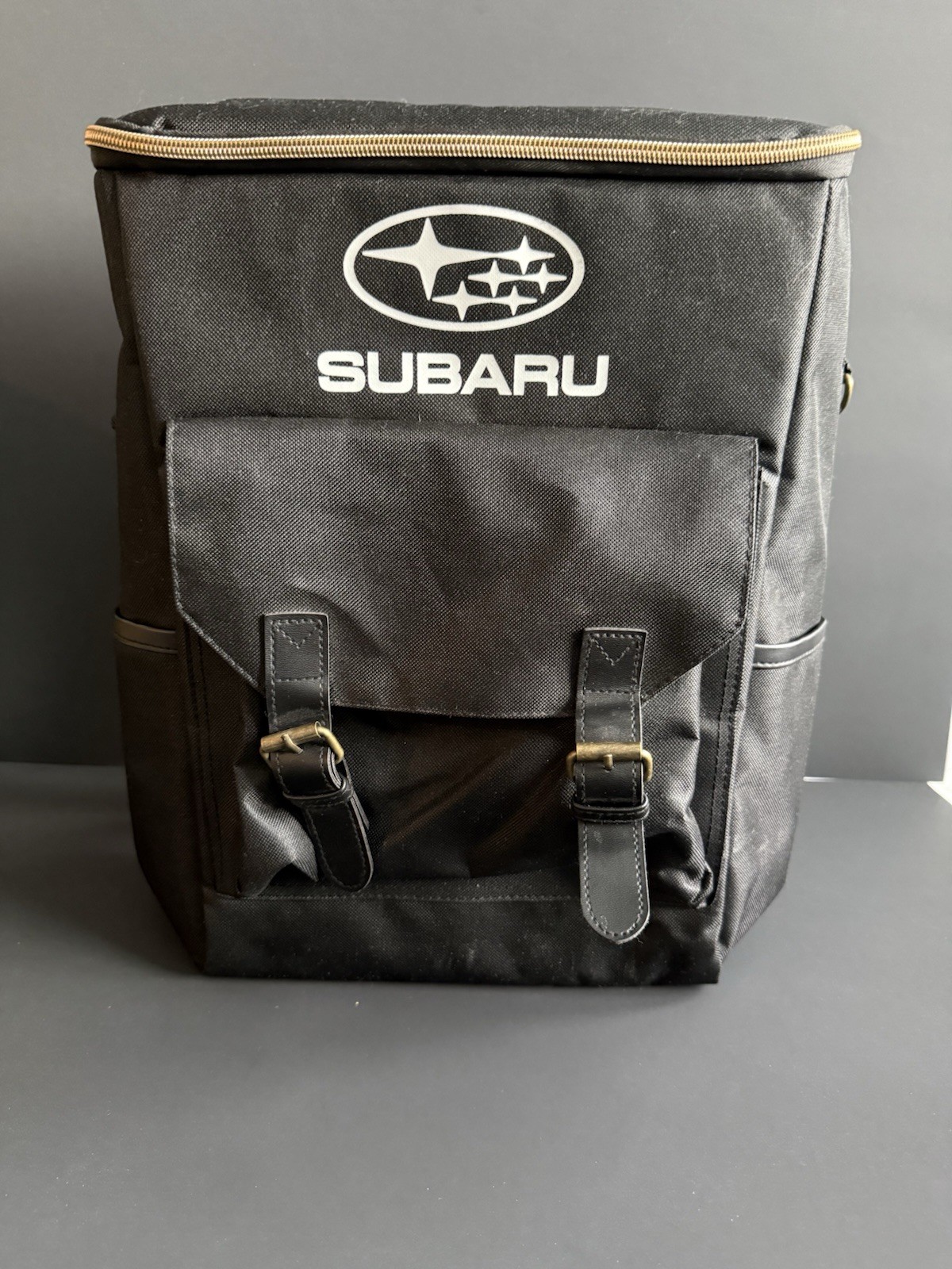 Subaru Black Insulated Backpack Holds 24 Cans