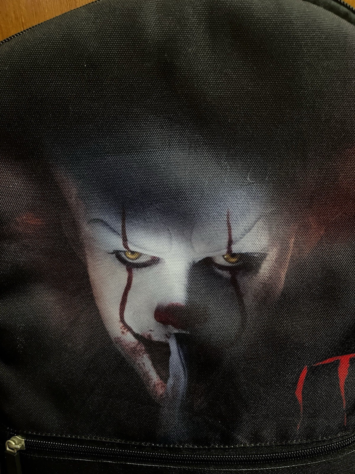 2019 It The Clown Pennywise Black You’ll Float Too Bookbag Horror Stephen King