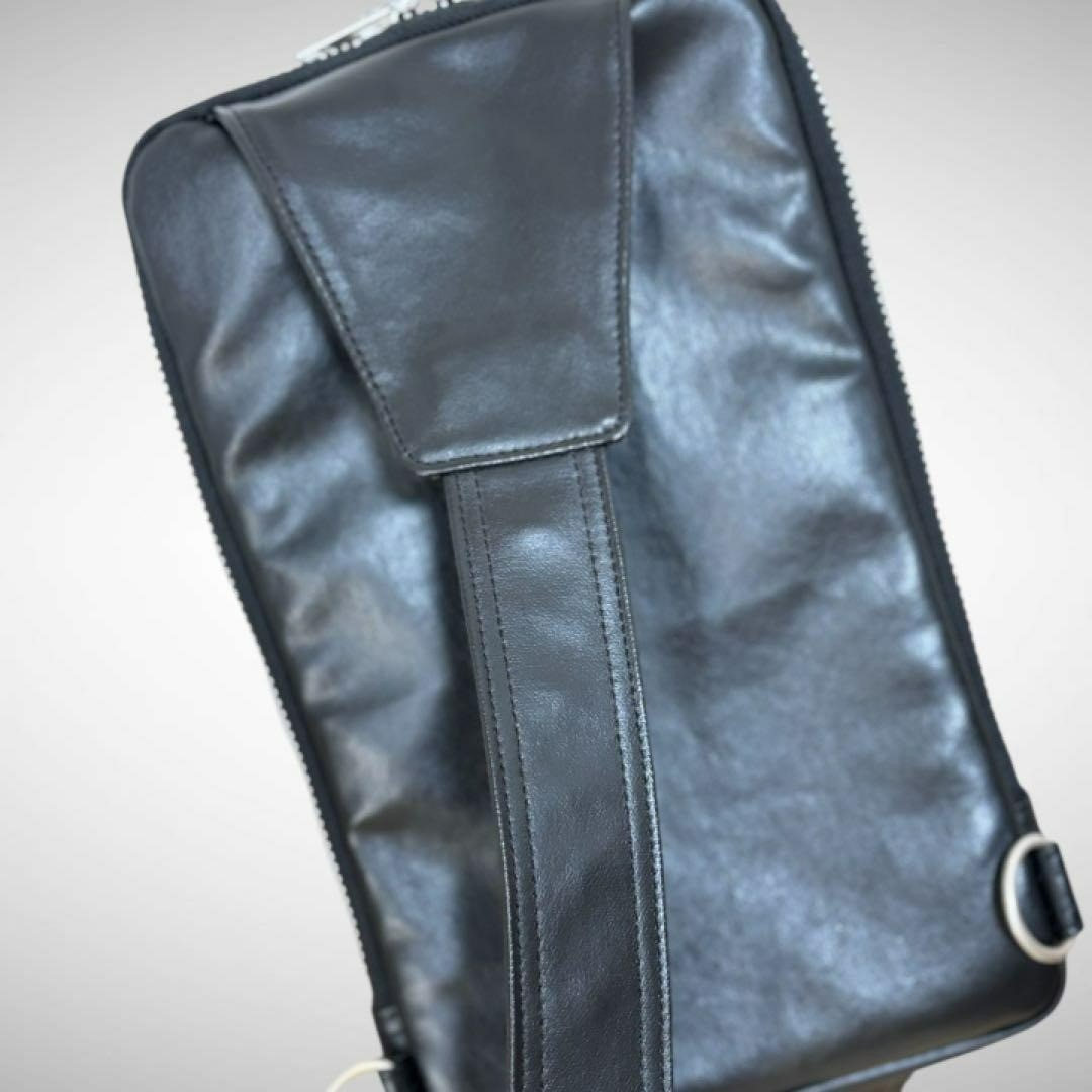PORTER FREE STYLE SLING SHOULDER BAG 707-06127 Black W17H29D2cm Excellent t56