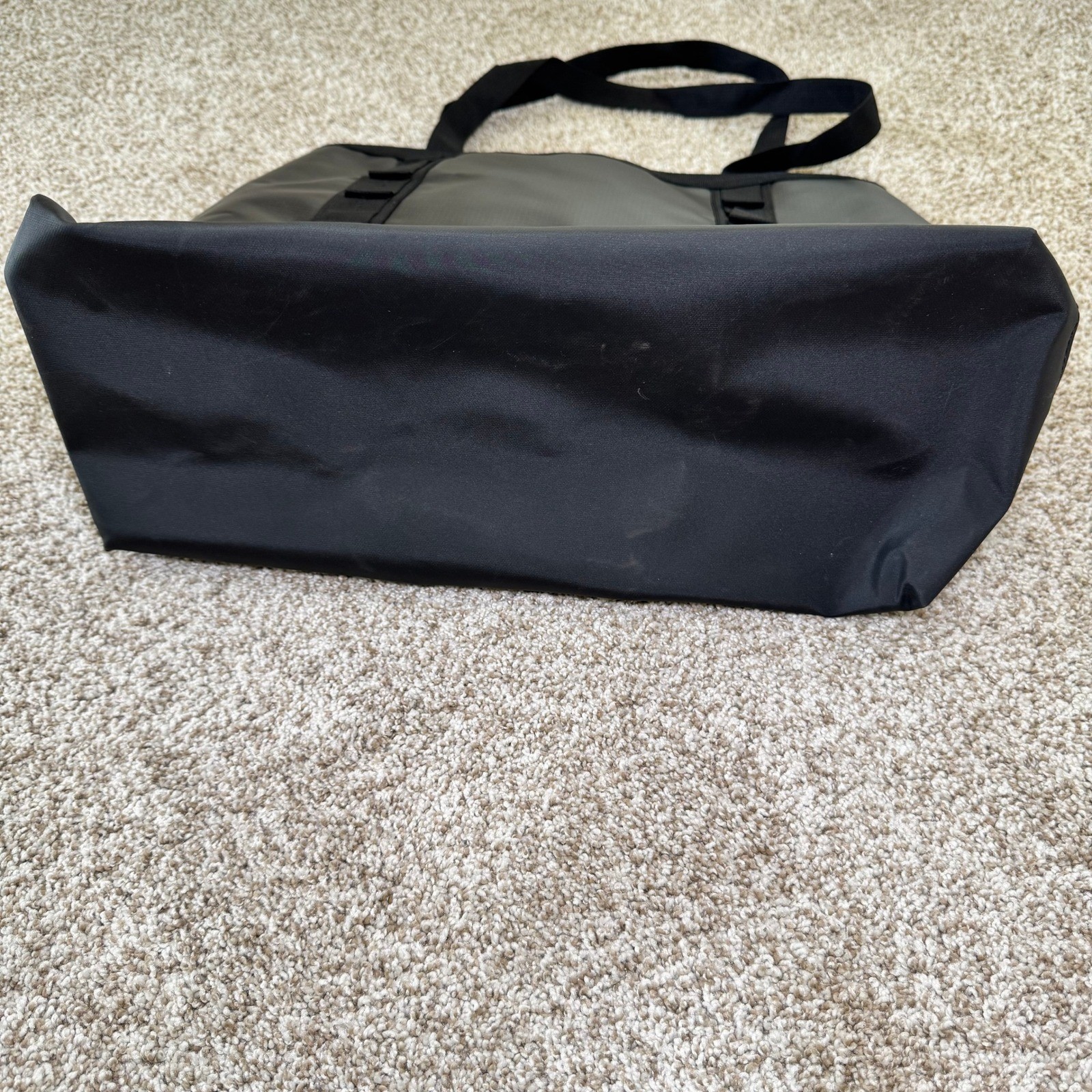 Journeyman Tote Bag Black Ripstop Utility Shoulder Bag Buckle Closure