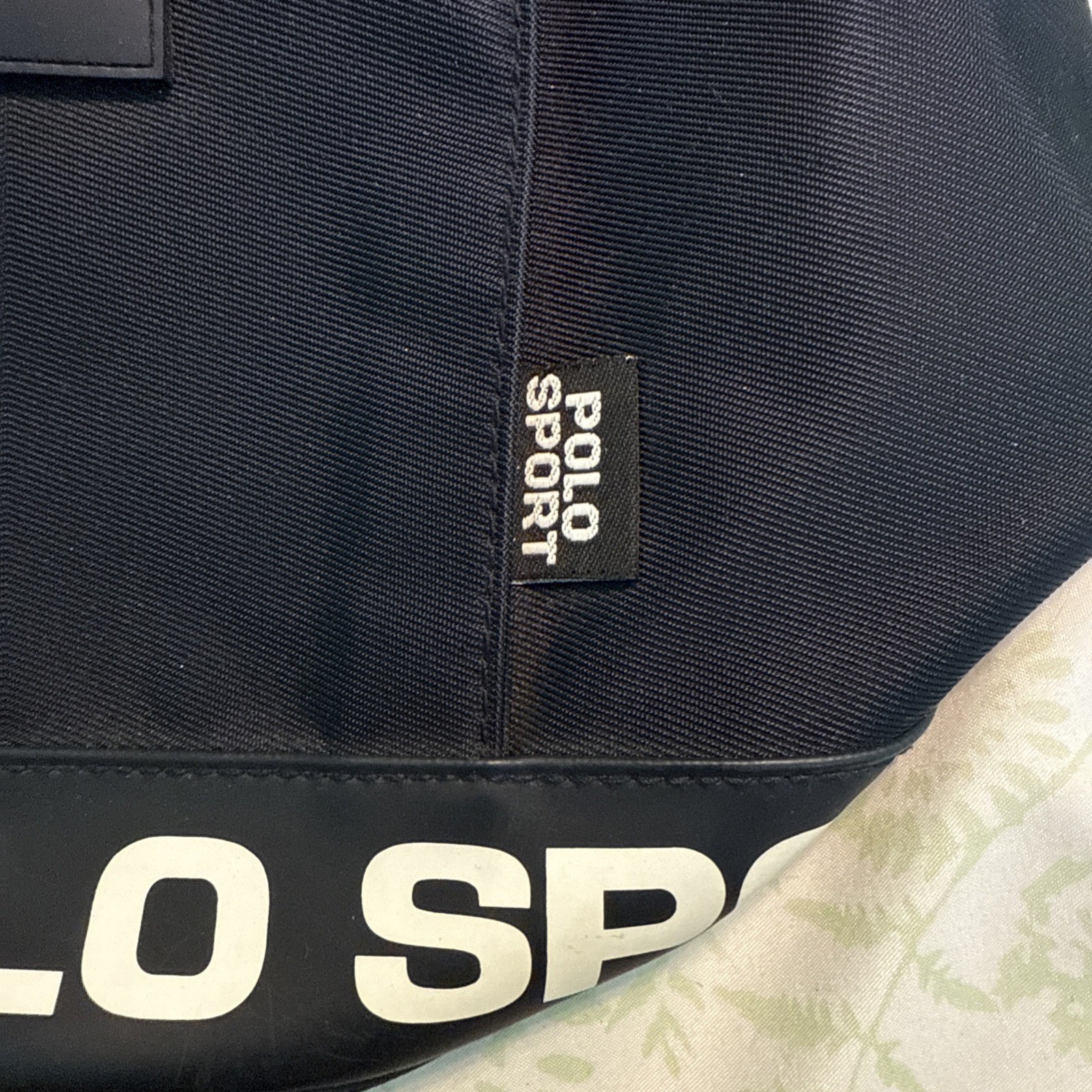 Vtg 90s Polo Sport Ralph Lauren Bucket Bag Drawstring Closure EUC Navy