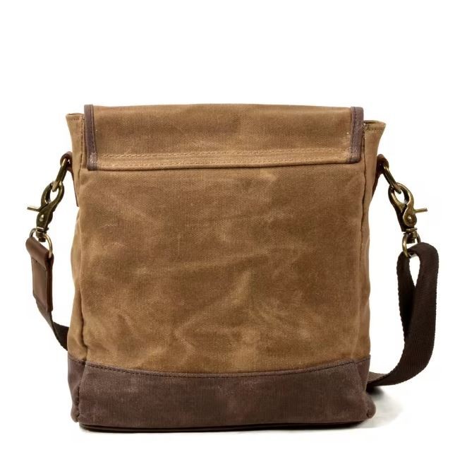Loom & Loop Waxed Canvas Messenger Bag Waterproof Satchel Durable Work Travel