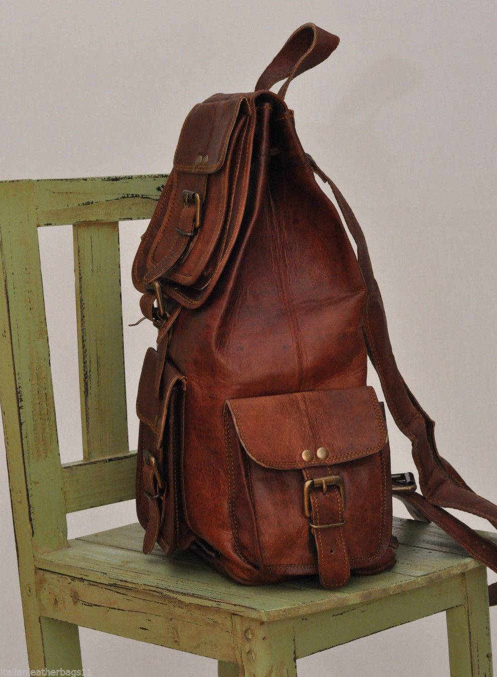 New Genuine Leather Back Pack Rucksack Travel Bag For Men’s and Women’s