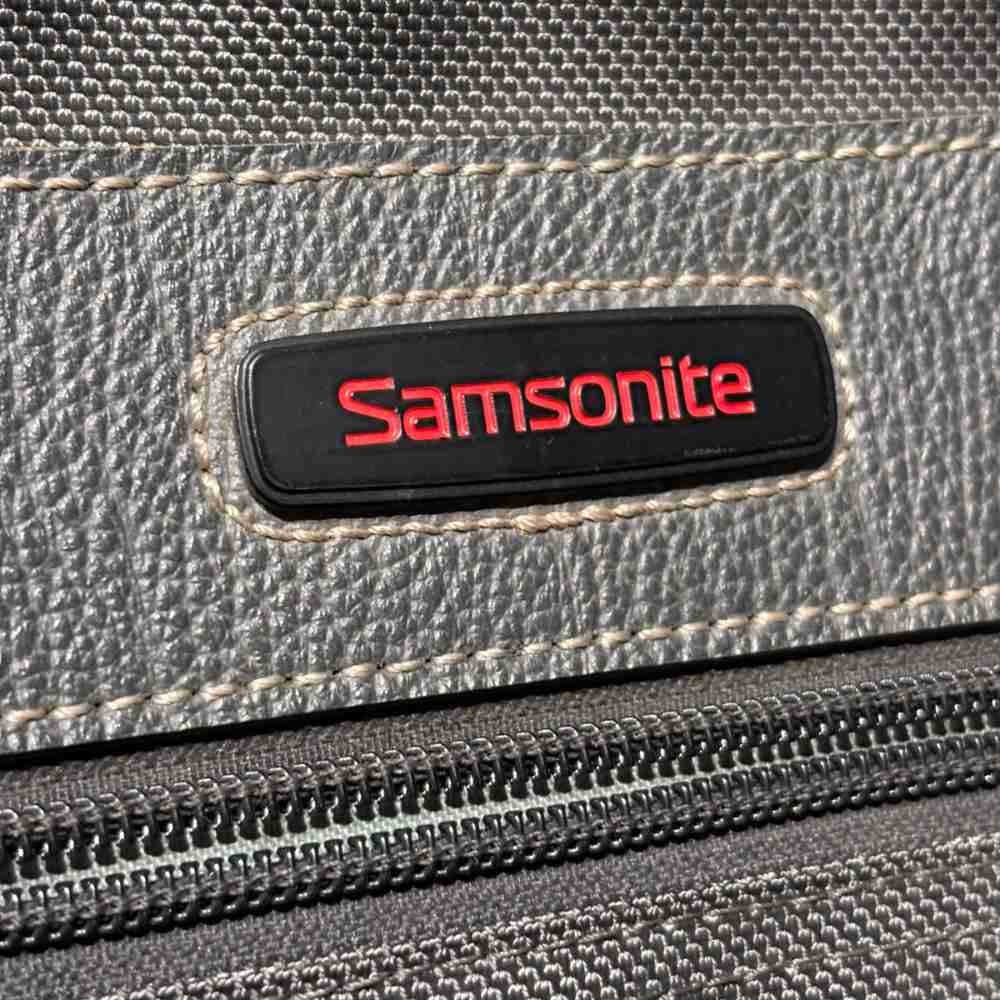 Samsonite Men’s Shoulder Bag Gray AB 11×7.5in Leather/Canvas Vintage