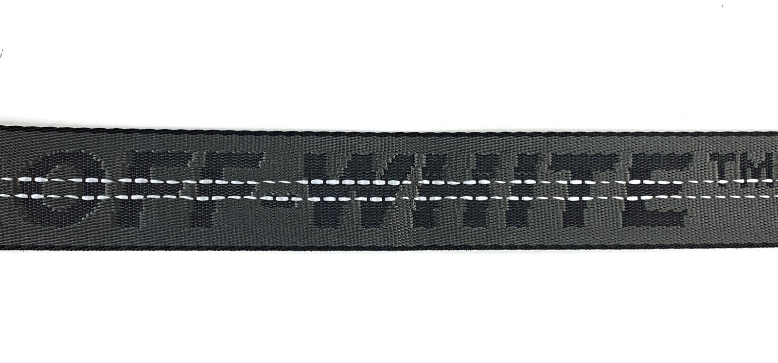 Off-White Virgil Abloh Nylon Webbing Messenger Crossbody Bag Black