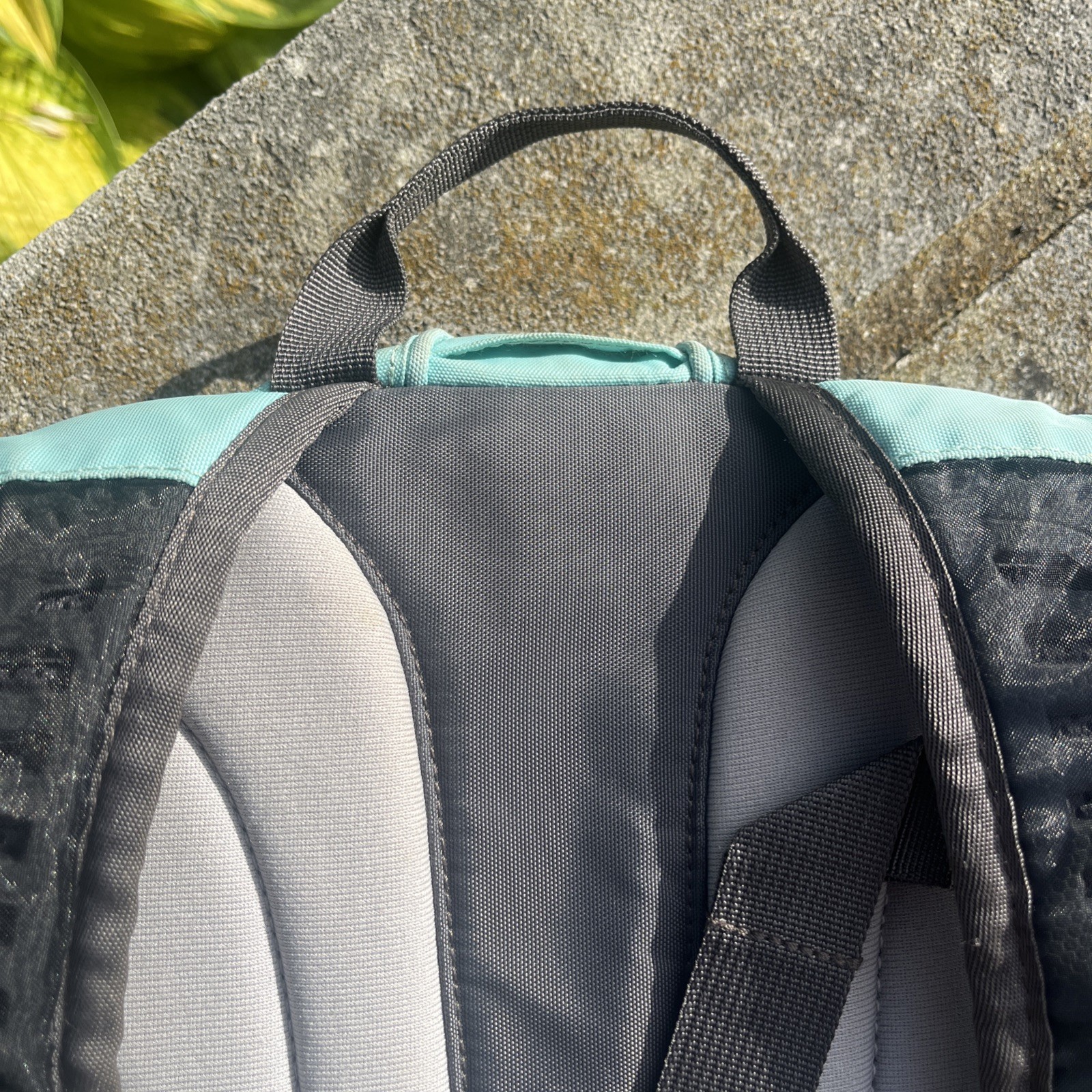 The North Face Recon Backpack School Work Hiking Padded Teal Gray Purple Straps