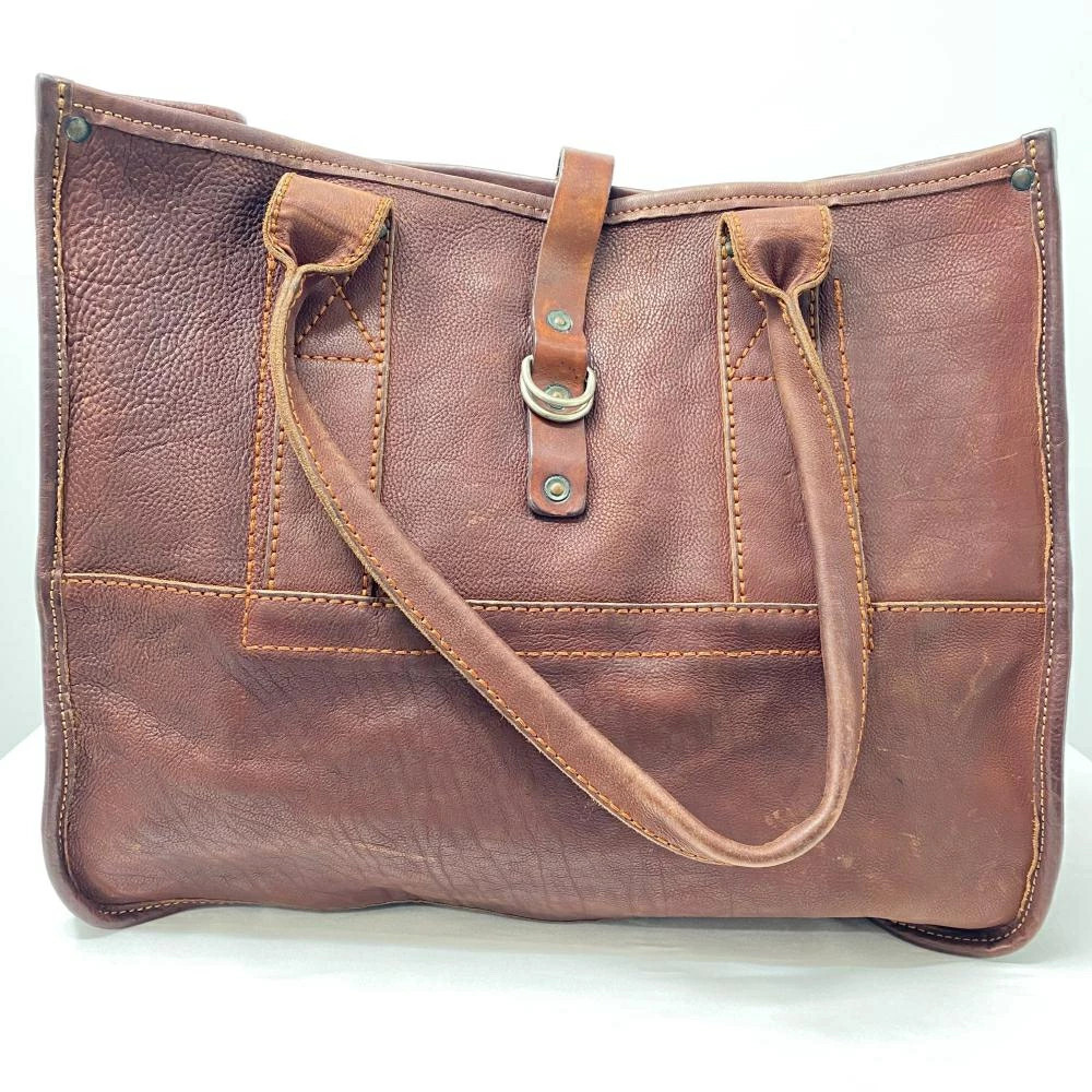 RRL Leather Tote Bag Brown Double RL Brown Metal Ralph Lauren 42.5cmx 37cm x 9cm