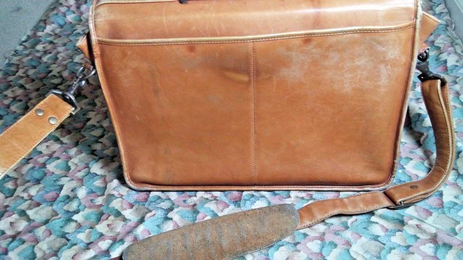 CLAIRE CHASE LAPTOP LEATHER BRIEFCASE Business Professional Bag Brown