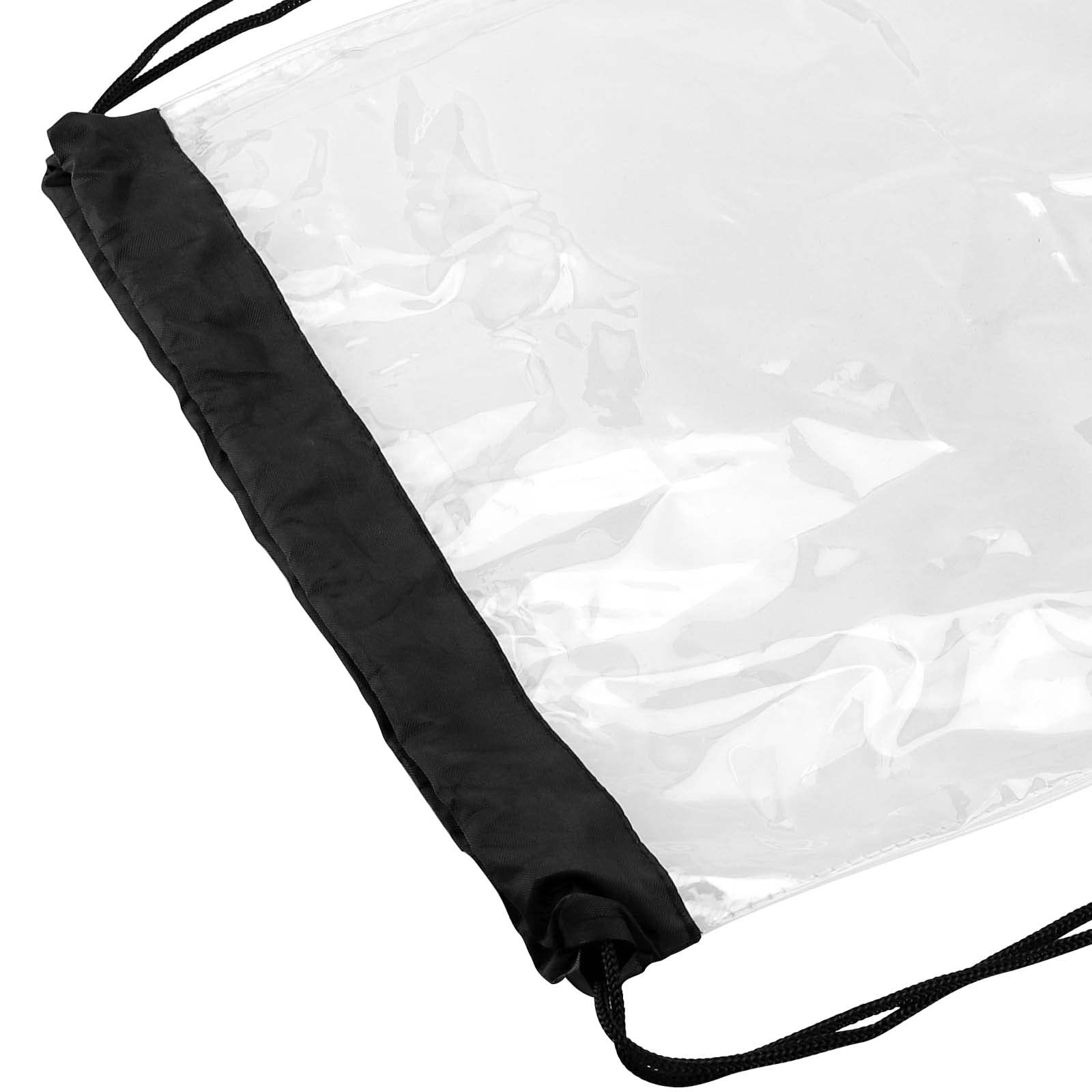 20 Pieces 17 x 13 Inch Clear Drawstring Bag, Plastic Drawstring Backpack Wate…