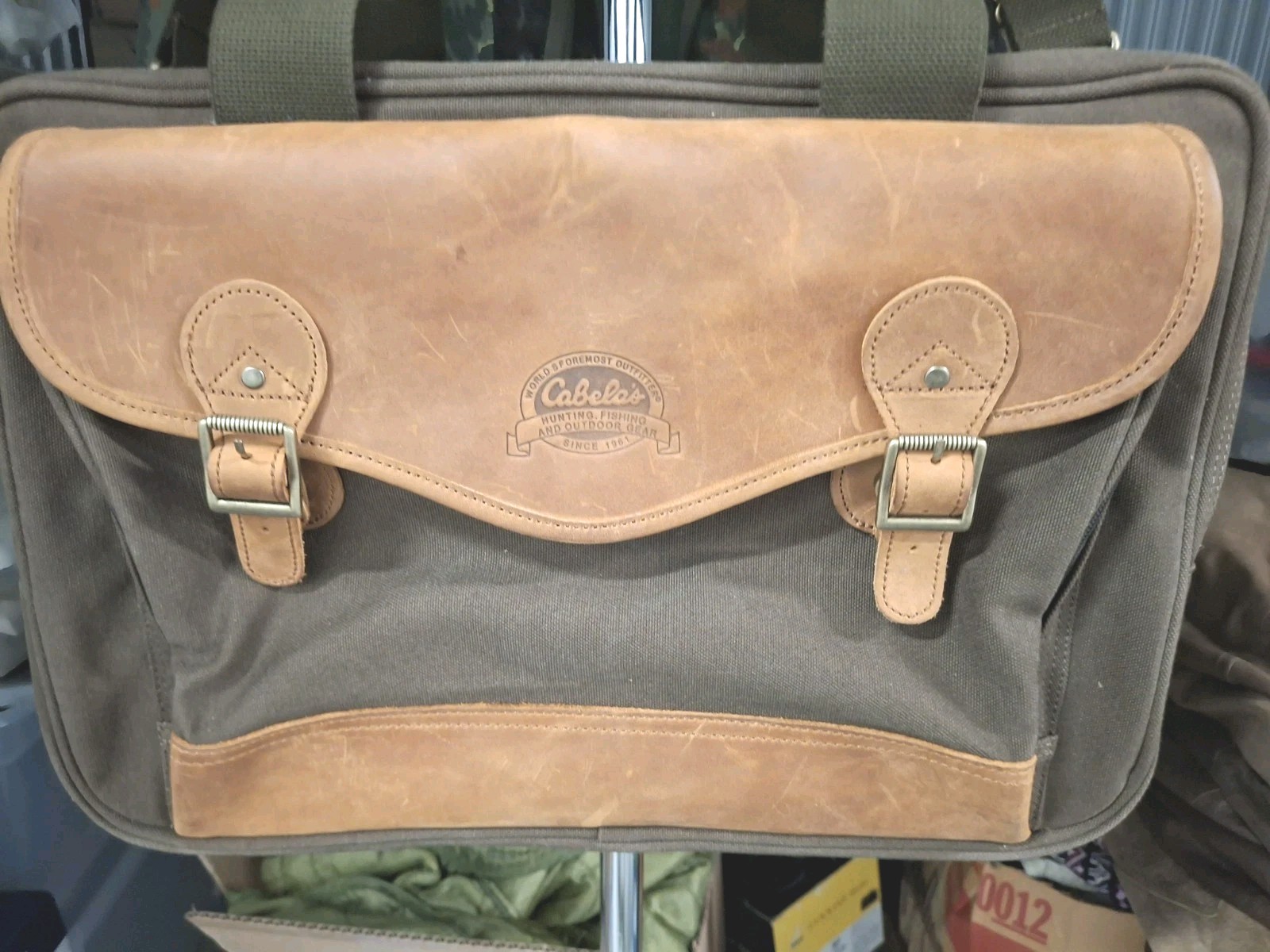 Cabelas Leather & Canvas Carry-On/Briefcase, Never Used, With Tags