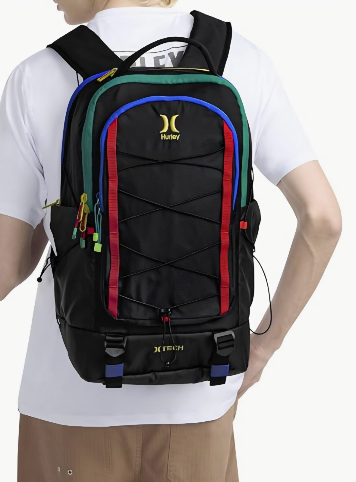Hurley 15″ Terrain Backpack Black Multi MA7436-K90 New
