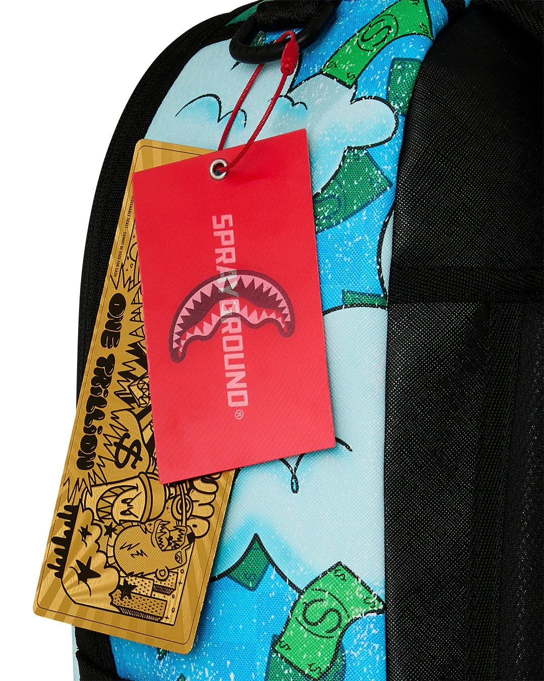 Sprayground AIR RITCHIE RICH Backpack🔥New Black Large Bookbag Kids School Bag