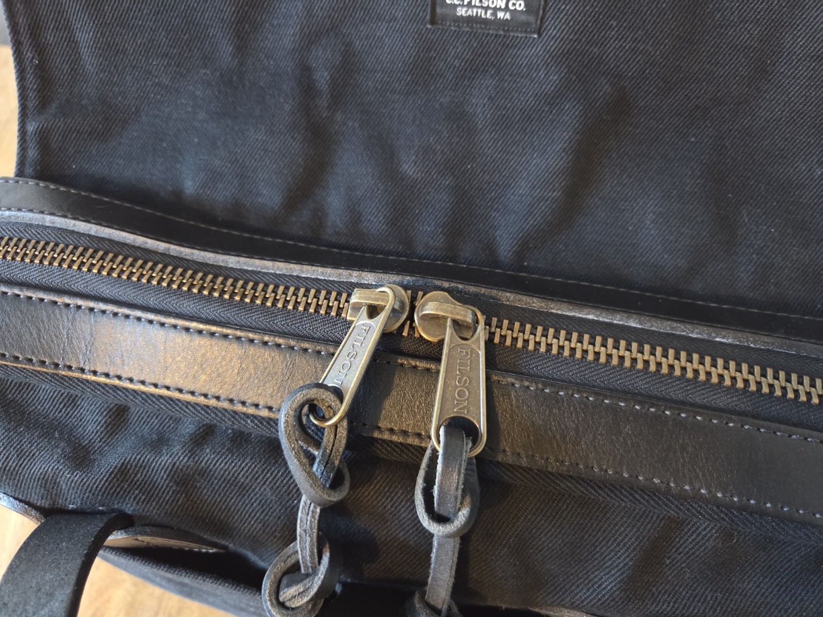 Filson Rugged Twill Original Briefcase | Black | Made in USA | MSRP $499