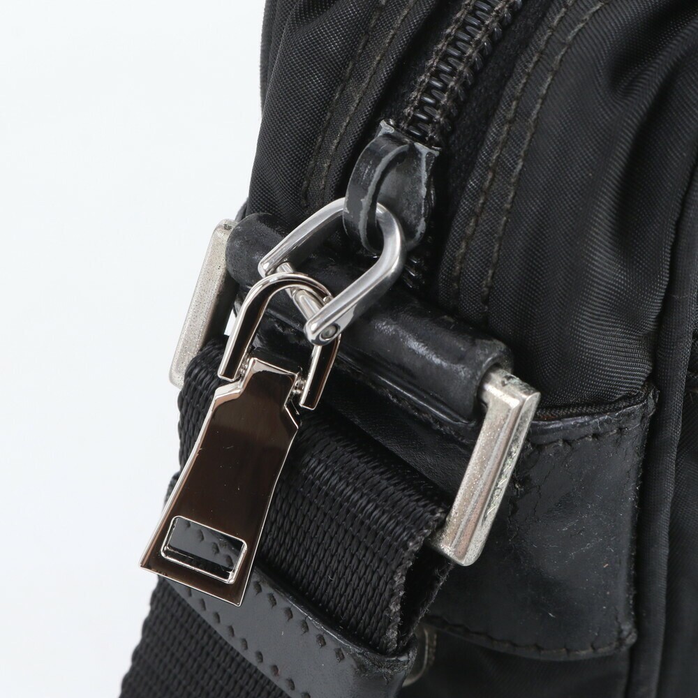 PRADA Tessuto Messenger Bag Nylon Black Shoulder Crossbody Business Mens