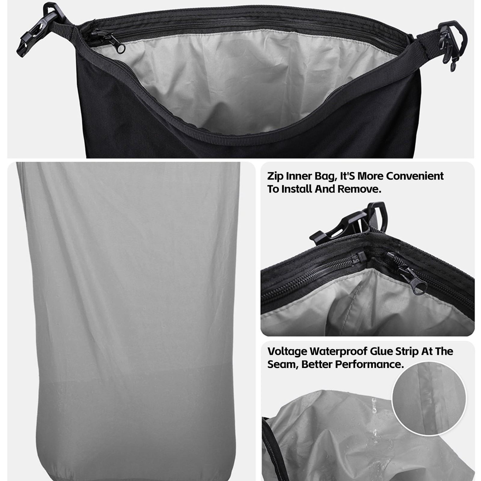 Waterproof Motorcycle Tail Bag 30L Modular Expandable – 2-in-1 to 4-in-1 Storage