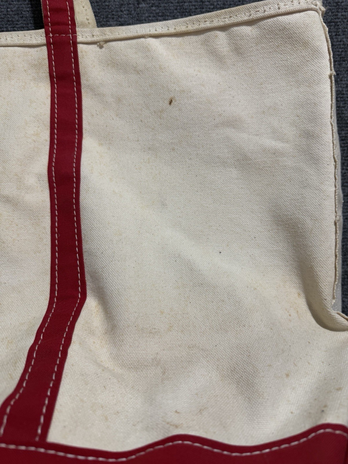 Vintage L.L. Bean Boat And Tote Bag Multi Color Canvas XL Zipper