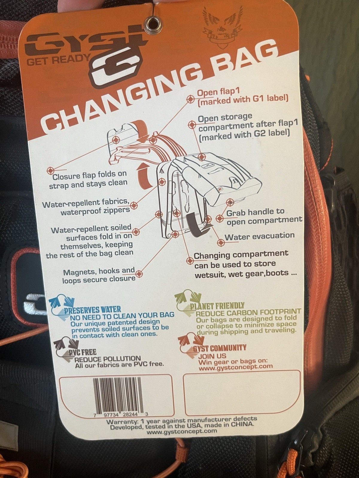 BP1-15 TRIATHLON TRANSITION AND MULTI SPORT BACKPACK Black And Orange