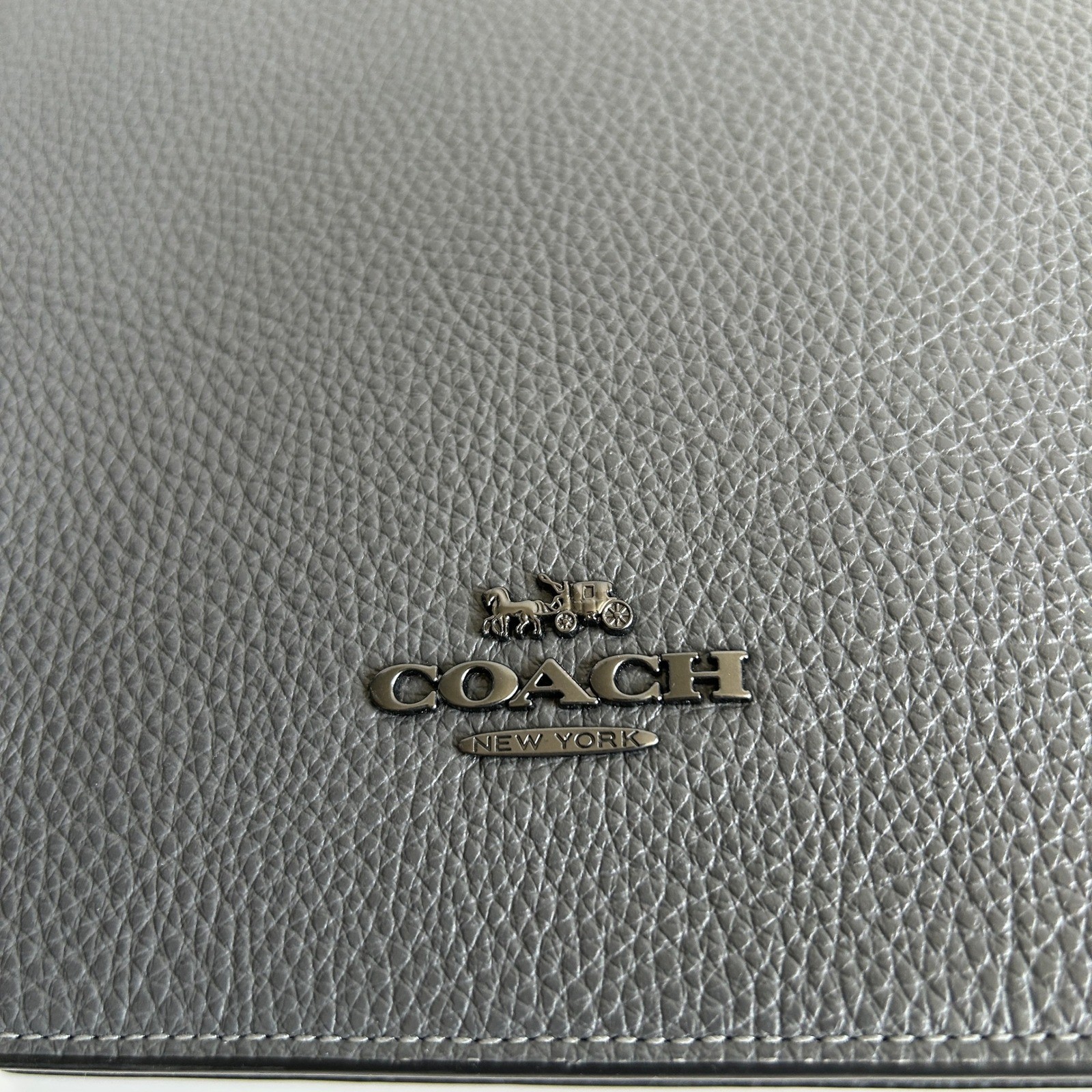 Coach Dylan Tote Graphite Grey Pebbled Leather Crossbody Bag NEW