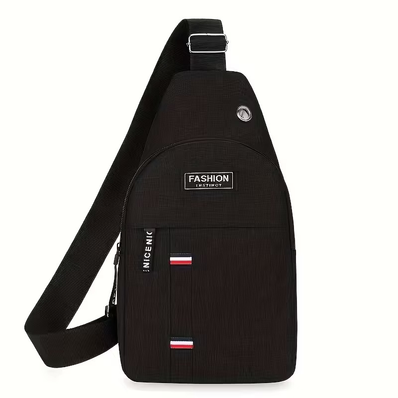 Black Crossbody Shoulder Bag Adjustable Travel Backpack by Fashion Instinct