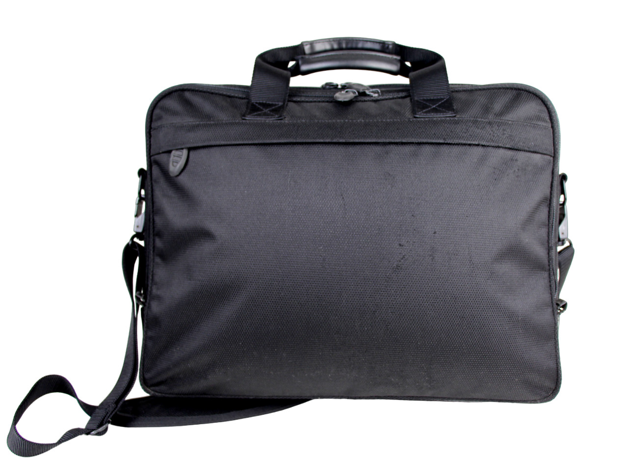 TUMI T2 Black Nylon Leather Laptop Briefcase Luggage Business Bag Carry On