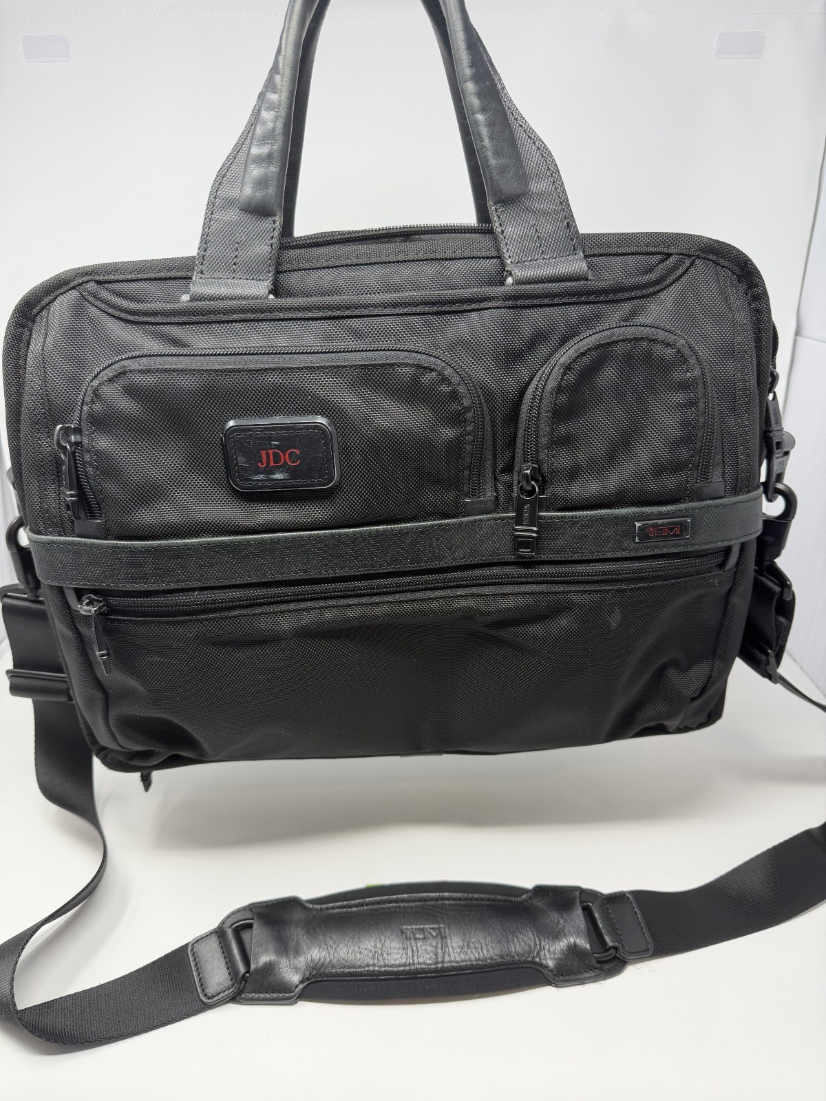 TUMI Alpha Expandable Briefcase 26141D2 Black 2-Way A4 Business Bag w/ PC Case