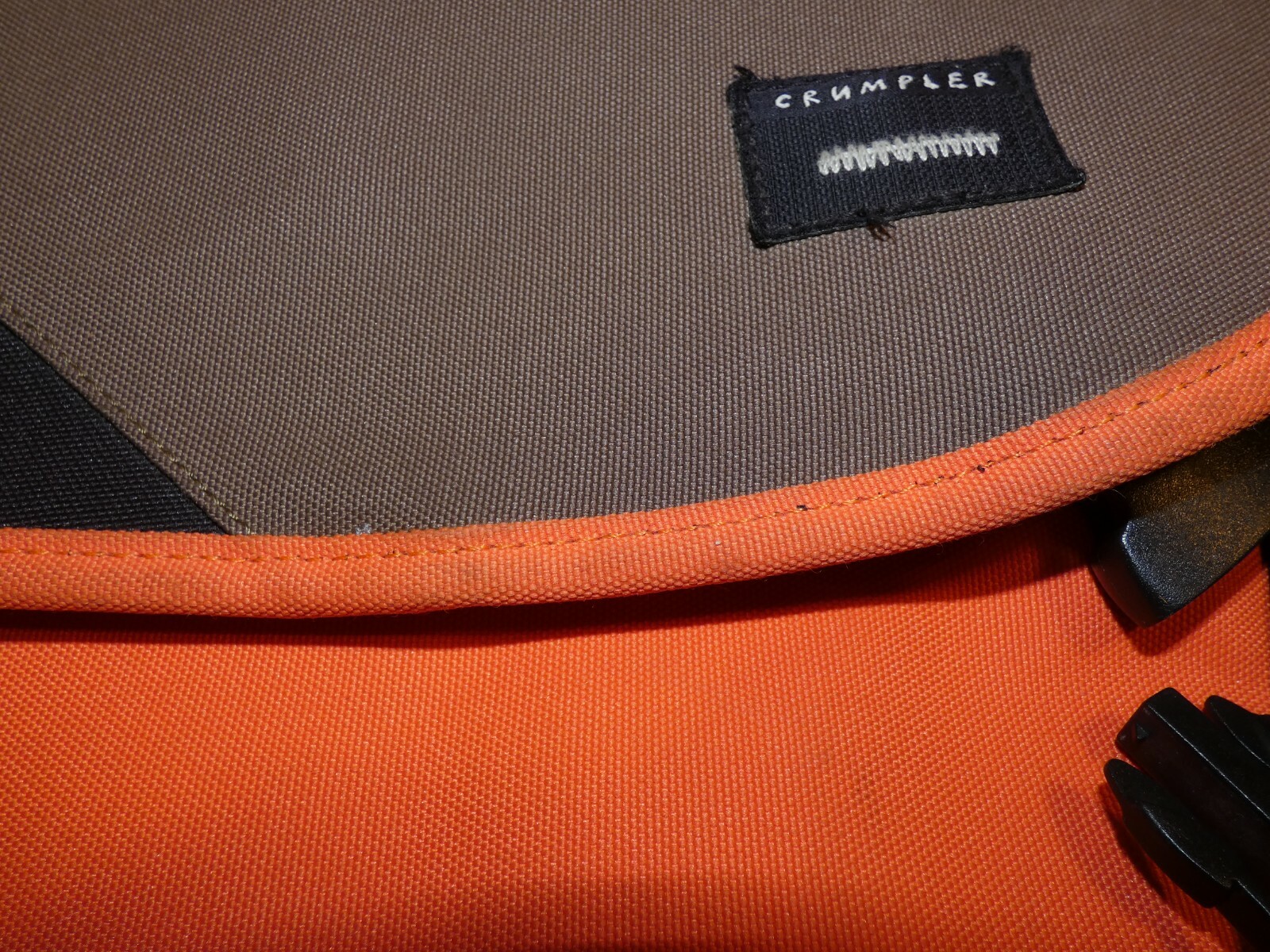 Crumpler Flap Top Laptop Messenger Bag, Tan/Black/Orange