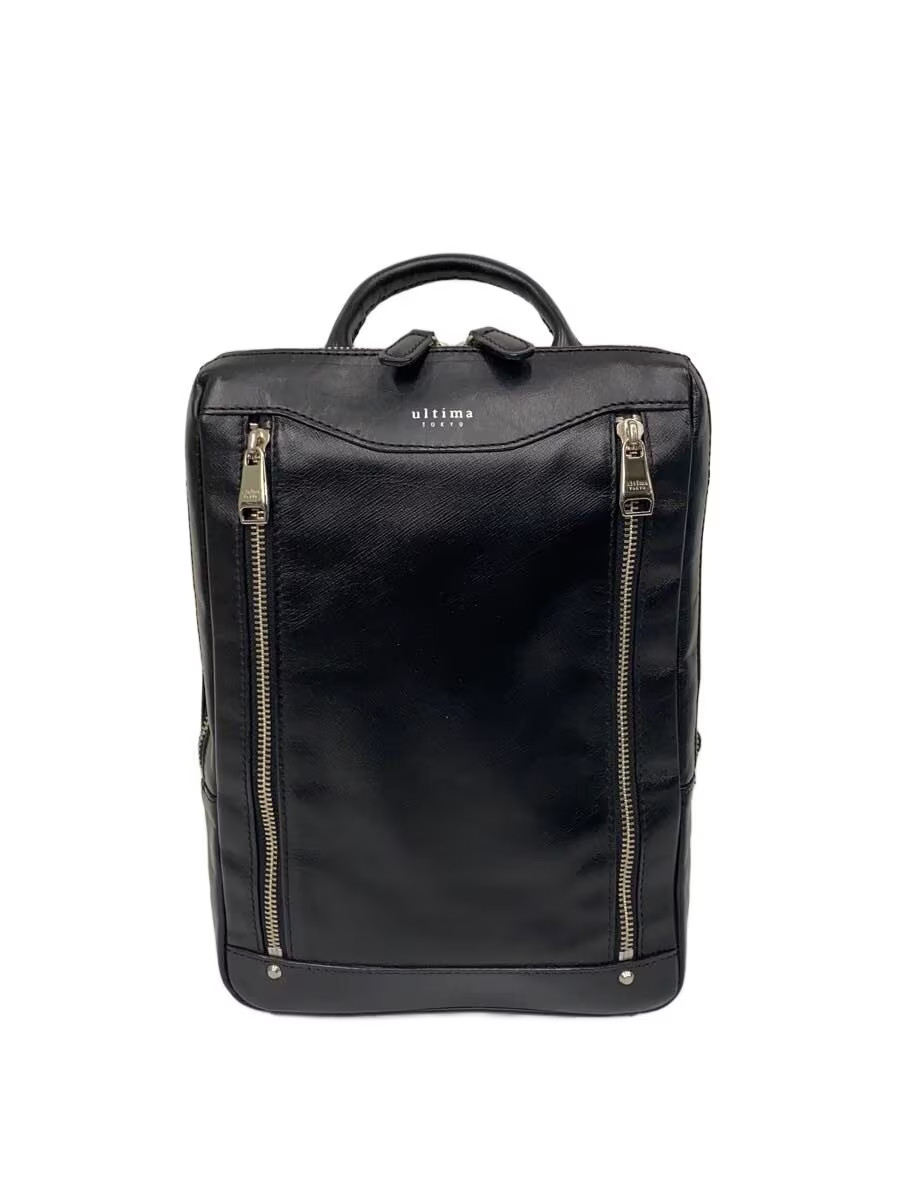 ultima TOKYO Shoulder Bag Leather Black Solid Color