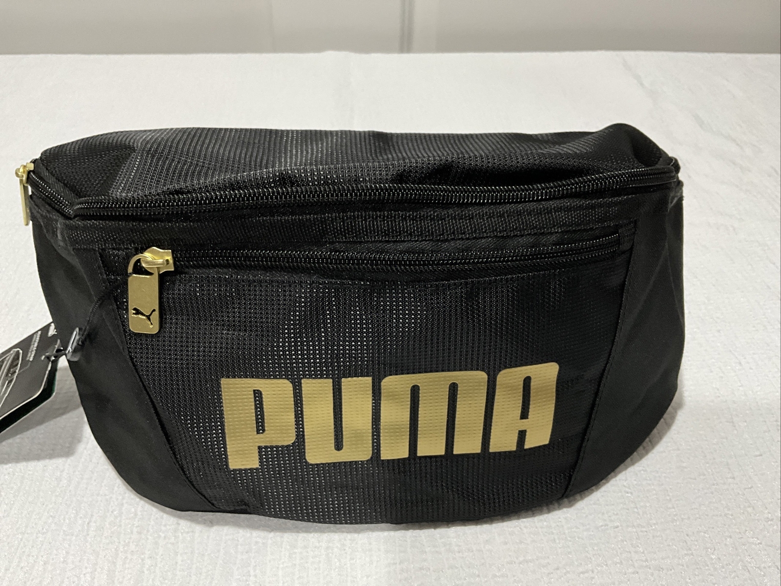 NEW WT LARGE PUMA BLACK GOLD Fanny Pack Waist HIP SACK Bag Men’s Women’s Unisex