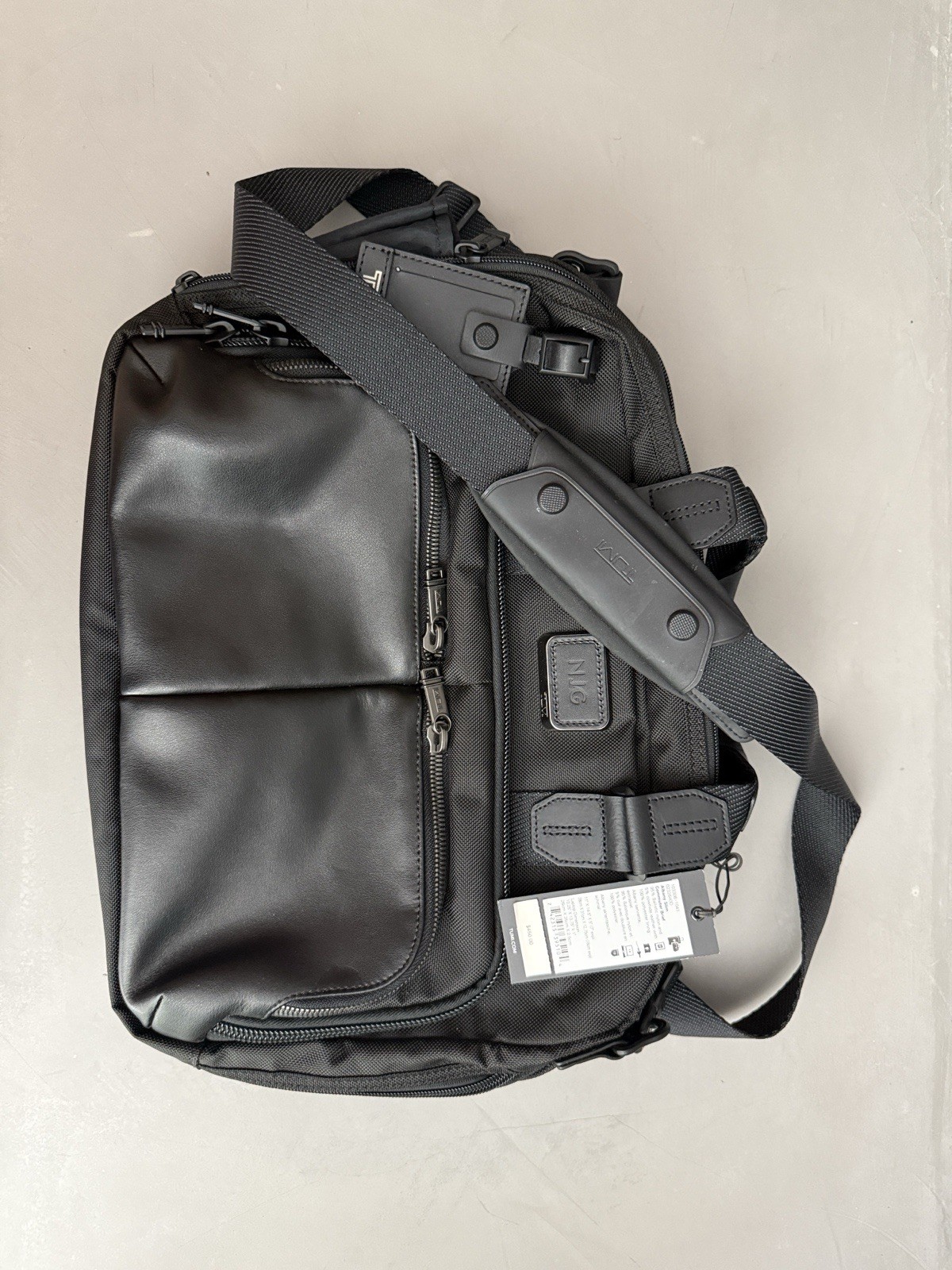 TUMI Alpha Bravo Black Laptop Briefcase Messenger Bag w/ Shoulder Strap