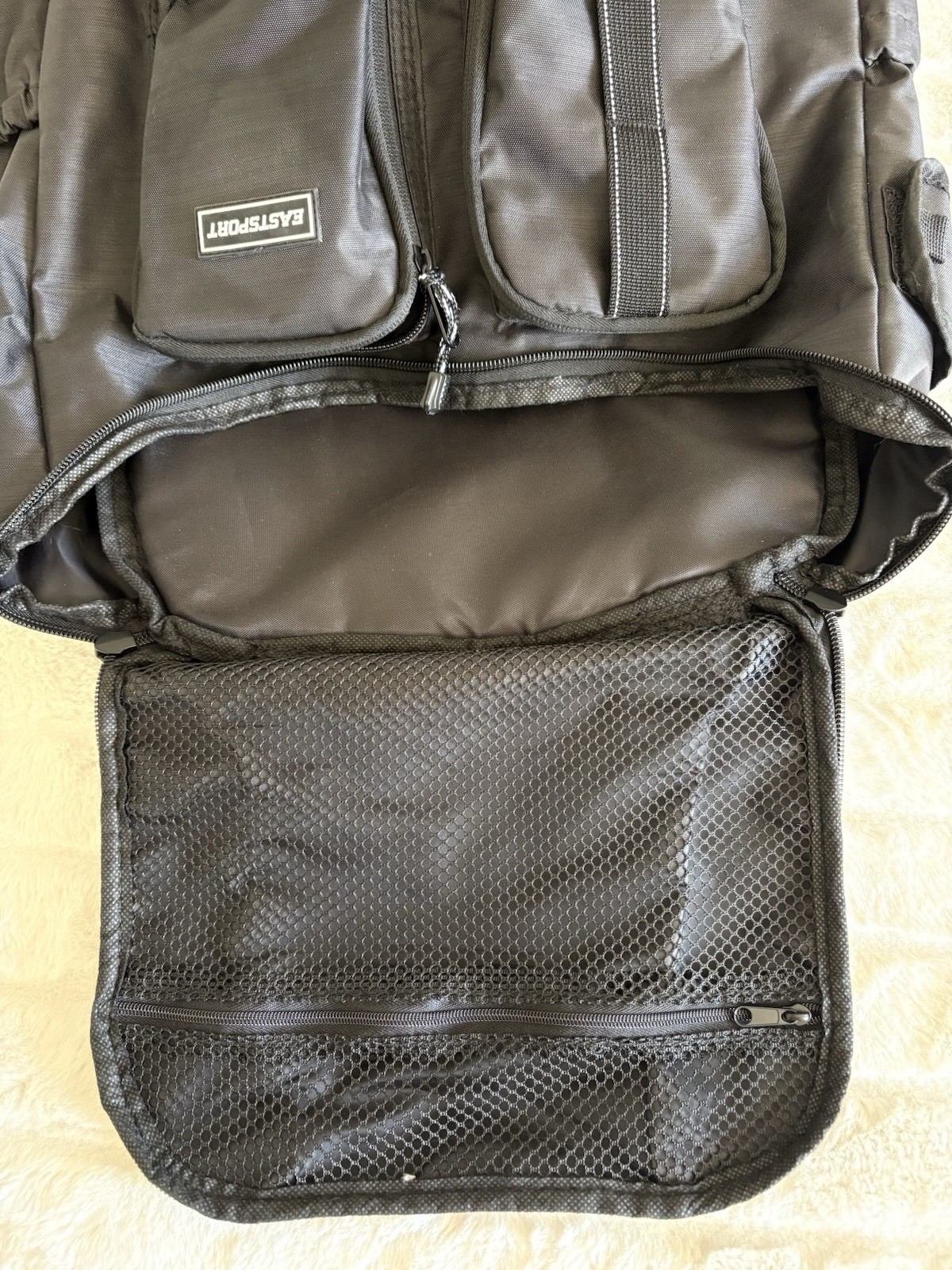 Eastsport Black Backpack Multi-Pocket School Travel Bag Large