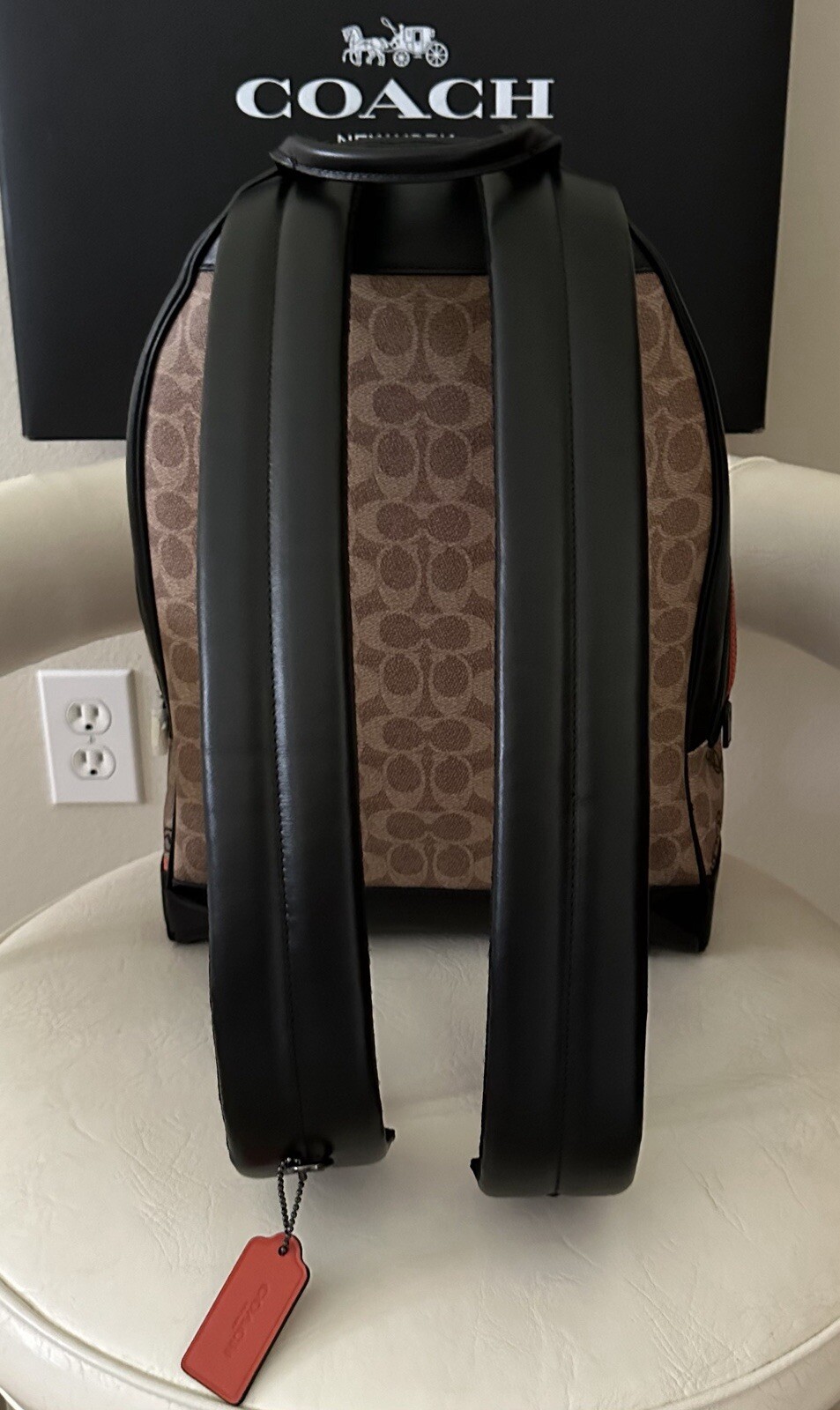 NEW COACH BARROW ABSTRACT HORSE & CARRIAGE SIGNATURE BACKPACK 4588