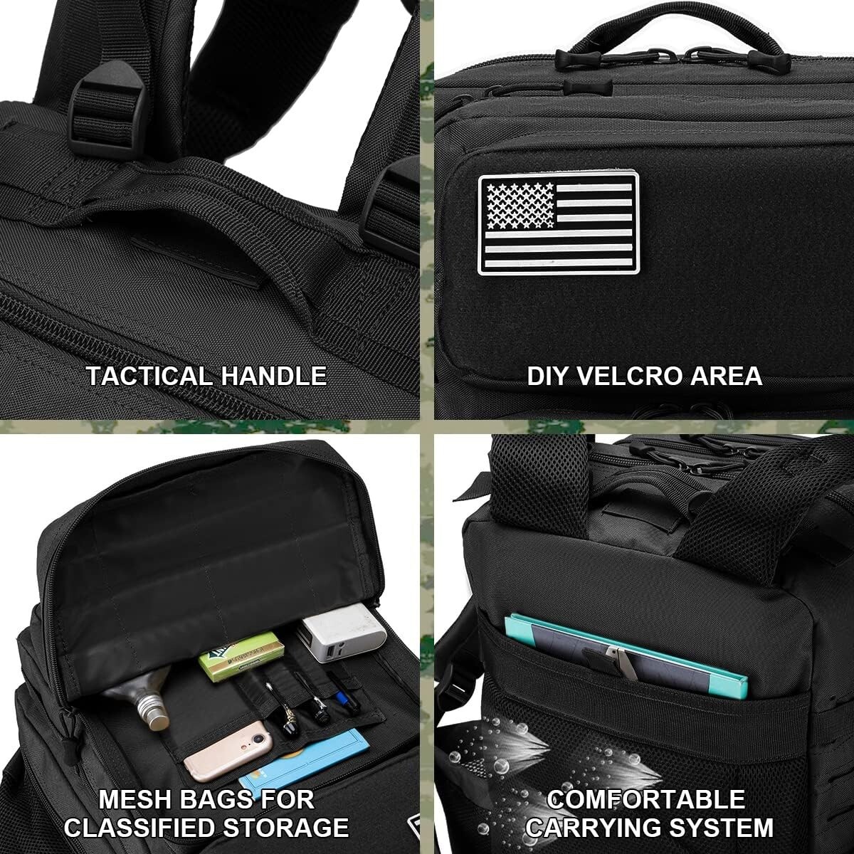 Tactical Military Backpack 45L Large Waterproof Rucksack Hiking Laptop Backpack