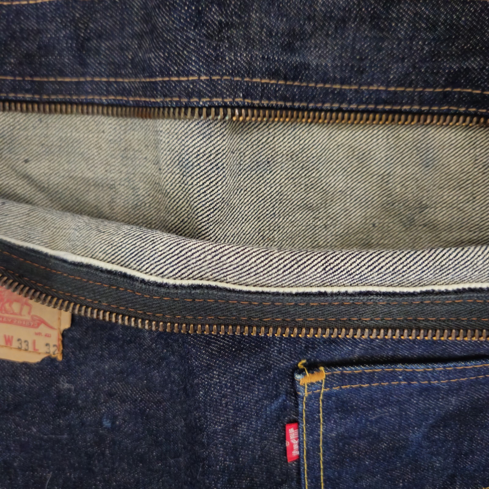 Vintage Levis Big E 501 Original Document Holder Pouch Bag Clutch
