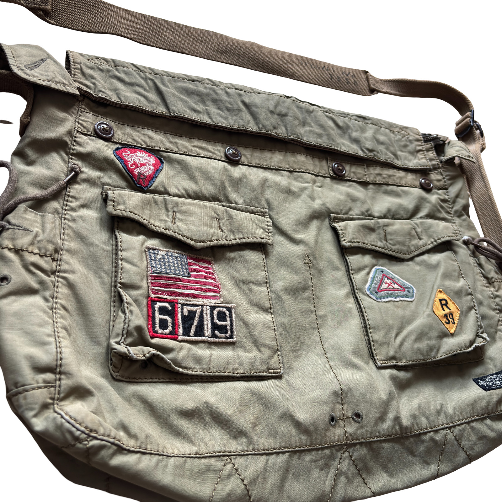 Polo Ralph Lauren Military Mountain Expedition RRL Multipocket Shoulder Bag