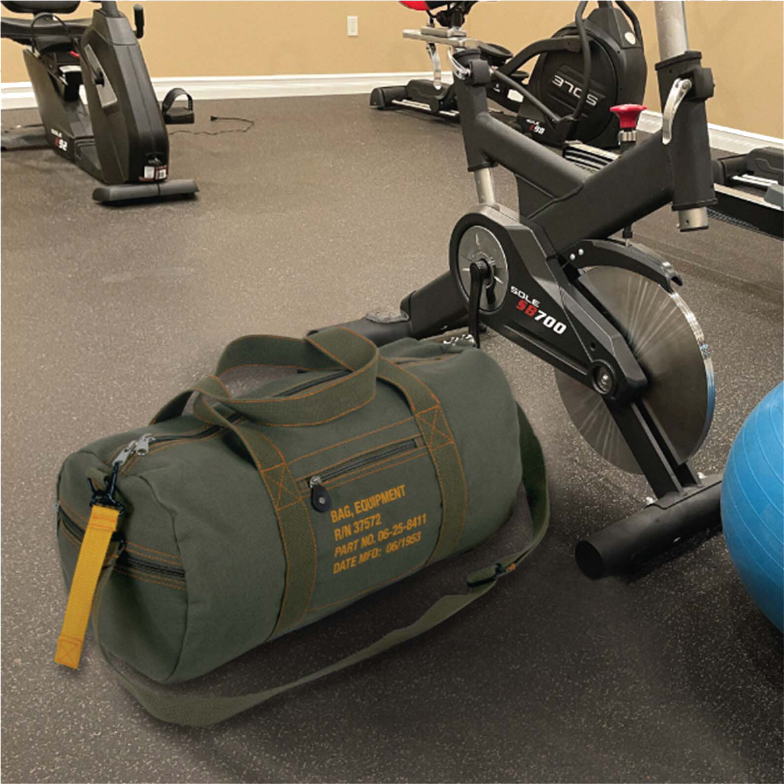 Cotton Canvas Travel Equipment Flight Carry Duffle Shoulder Bag (Small or Large)