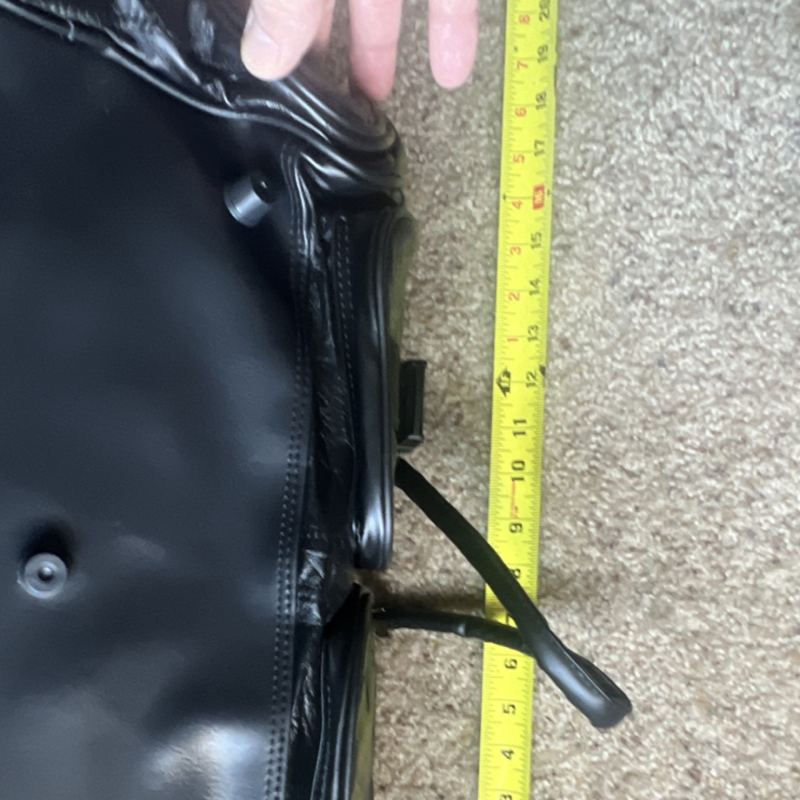 New Black Leather Bag with 5 Zip Pockets for travel, gym, business duffle
